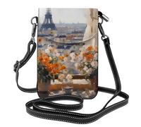 Piccola borsa per cellulare 19,3 x 12,4 cm YYHHAOFA Beautiful Pylons in The Distance Picture Fashion, pratica, multifunzionale in pelle Crossbody Flap Custodia per telefono per le donne