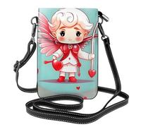 Piccola borsa per cellulare 19,3 x 12,4 cm YYHHAOFA Carino amorevole ragazzo immagine alla moda, pratica, multifunzionale in pelle Crossbody Flap Custodia per telefono per le donne