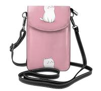 Piccola borsa per cellulare 19,3 x 12,4 cm YYHHAOFA Dress up as a cute kitten Picture Fashion, pratica, multifunzionale in pelle Crossbody Flap Phone Case per le donne