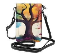 Piccola borsa per cellulare 19,3 x 12,4 cm YYHWHJDE alberi colorati della vita (1) modello alla moda, pratico e multifunzionale per passeggiate, campeggio, shopping, viaggi