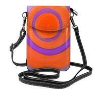 Piccola borsa per cellulare 19,3 x 12,4 cm YYHWHJDE arancione cerchio centro modello alla moda, pratico e multifunzionale per passeggiate, campeggio, shopping, viaggi