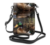 Piccola borsa per cellulare 19,3 x 12,4 cm YYHWHJDE Mallard Duck Pattern alla moda, pratica, multifunzionale in pelle a tracolla custodia per telefono da donna