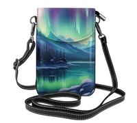 Piccola borsa per cellulare 19,3 x 12,4 cm YYHWHJDE Northern Lights Painting Pattern alla moda, pratica e multifunzionale per passeggiate, campeggio, shopping, viaggi