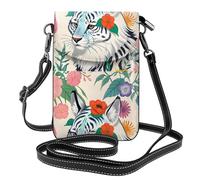 Piccola borsa per cellulare 19,3 x 12,4 cm YYHWHJDE Simpatica tigre bianca modello alla moda, pratica e multifunzionale per passeggiate, campeggio, shopping, viaggi