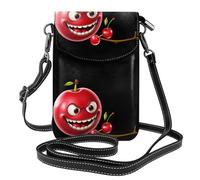 Piccola borsa per cellulare 19,3 x 12,4 cm YYHWHJDE spaventosa ciliegia smiley modello alla moda, pratico e multifunzionale per passeggiate, campeggio, shopping, viaggi