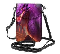 Piccola borsa per cellulare 19,3 x 12,4 cm YYHWHJDE viola Inferno Dragon Pattern alla moda, pratica e multifunzionale per passeggiate, campeggio, shopping, viaggi