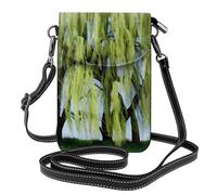 Piccola borsa per cellulare 19,3 x 12,4 cm YYHWHJDE Willow Tree Pattern alla moda, pratica, multifunzionale in pelle a tracolla custodia per telefono da donna