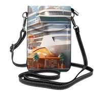 Piccola borsa per cellulare 19,6 x 12,4 cm YYHWHJDE Cruise Ship modello alla moda, pratica, multifunzionale in pelle a tracolla custodia per telefono da donna