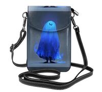 Piccola borsa per cellulare 7,6 x 4,9 pollici WHJSHOP Blue-ray fantasma stampa alla moda, pratica, multifunzionale in pelle a tracolla custodia per telefono da donna