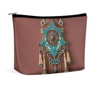 Piccola borsa per cosmetici, elegante, spaziosa, moderna, retrò, di metà secolo, con forme a goccia, pochette portatile con cerniera, borsa per rossetto, borsa da viaggio per articoli da toeletta, reg