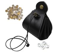Piccola borsa per dadi - organizer per dadi con coulisse, per giochi di ruolo, in pelle artificiale, contenitore per monete, collane, bracciali, aula, dormitorio, casa, viaggi, campeggio