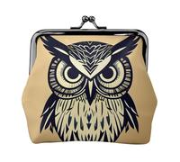 Piccola borsa per il trucco a forma di gufo, mini borsa portatile per cosmetici, per palestra e uso quotidiano, Nero , Taglia unica, Portamonete