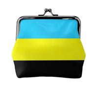 Piccola borsa per il trucco con bandiera del Sultanato del Burongan per borsa, borsa portaoggetti per carte di credito con serratura a bacio, borsa portaoggetti retrò compatta multifunzione, nera,