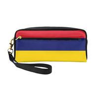 Piccola borsa per il trucco con bandiera delle Mauritius, astuccio a doppia faccia in pelle PU