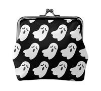 Piccola borsa per il trucco con fantasma carino Halloween per borsa, mini borse per cosmetici portatili, per palestra e uso quotidiano, Nero , Taglia unica, Portamonete