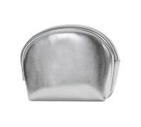 Piccola borsa per il trucco cosmetico borsa da toeletta in pelle PU portatile da viaggio essenziali da bagno Vanity Bagno mezza luna