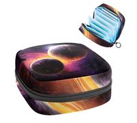 Piccola borsa per il trucco da viaggio,borse per cosmetici per donna,Pianeta delle stelle della galassia dell'universo,borsa per il periodo
