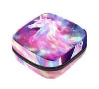 Piccola borsa per il trucco da viaggio,borse per cosmetici per donna,Spazio dell'universo della nebulosa viola,borsa per il periodo