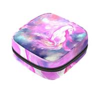Piccola borsa per il trucco da viaggio,borse per cosmetici per donna,Spazio dell'universo della nebulosa viola,borsa per il periodo