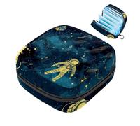 Piccola borsa per il trucco da viaggio,borse per cosmetici per donna,tema dello spazio dell'universo fantasy,borsa per il periodo