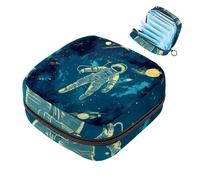 Piccola borsa per il trucco da viaggio,borse per cosmetici per donna,tema dello spazio dell'universo fantasy,borsa per il periodo