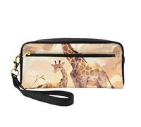 Piccola borsa per il trucco della mamma e del bambino, astuccio doppio lato della cassa della matita del cuoio dell'unità di elaborazione