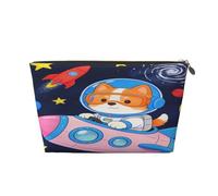 Piccola borsa per il trucco per borsa, impermeabile, da viaggio, trousse per cosmetici, borsa portatile in pelle, organizer per accessori da donna, organizer per cosmetici, con elefante, autismo, Cane