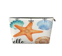 Piccola borsa per il trucco per borsa, impermeabile, da viaggio, trousse per cosmetici, borsa portatile in pelle per cosmetici, organizer per accessori da donna, libri d'amore, Ciao Estate, 7 x 2.4 x