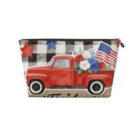 Piccola borsa per il trucco per borsa, impermeabile, da viaggio, trousse per cosmetici, borsa portatile in pelle per cosmetici, organizer per accessori da donna, libri d'amore, 4 luglio Libertà, 7 x