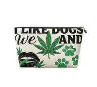 Piccola borsa per il trucco per borsa, impermeabile, da viaggio, trousse per cosmetici, borsa portatile in pelle per cosmetici, organizer per accessori da donna, libri d'amore, Mi piacciono i, 7 x 2.4