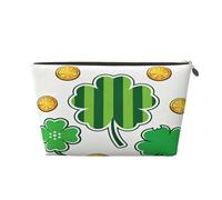 Piccola borsa per il trucco per borsa, impermeabile, da viaggio, trousse per cosmetici, in pelle, organizer per accessori da donna, gufo, Moneta Foglia, 7 x 2.4 x 5 Inches, Portamonete