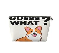 Piccola borsa per il trucco per borsetta, impermeabile, da viaggio, trousse portatile in pelle per cosmetici, organizer per accessori da donna, coniglietto, Indovina chi sono i cani, 7 x 2.4 x 5