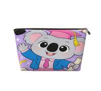 Piccola borsa per il trucco per borsetta, impermeabile, da viaggio, trousse portatile in pelle per cosmetici, organizer per accessori da donna, unicorno notturno luna, Libri Koala, 7 x 2.4 x 5 Inches