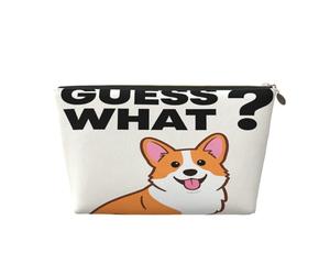 Piccola borsa per il trucco per borsetta, impermeabile, da viaggio, trousse portatile in pelle per cosmetici, organizer per accessori da donna, coniglietto, Indovina chi sono i cani, 7 x 2.4 x 5