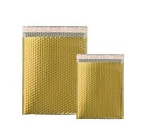 piccola borsa per la spedizione 50 buste imbottite for spedizioni laser con bolle d'aria for imballaggio, autosigillanti(Gold,18 * 23cm)