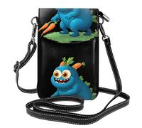 Piccola borsa per telefono cellulare 19,3 x 12,4 cm YYHHAOFA Il piccolo mostro che tira carote immagine alla moda, pratica, multifunzionale in pelle a tracolla con patta custodia per telefono da donna