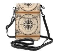 Piccola borsa per telefono cellulare 19,3 x 12,4 cm YYHWHJDE Compass Map modello nautico alla moda, pratico e multifunzionale per passeggiate, campeggio, shopping, viaggi