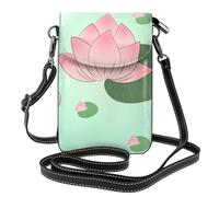 Piccola borsa per telefono cellulare 19,3 x 12,4 cm YYHWHJDE fiori di loto in attesa di fiorire modello alla moda, pratico, multifunzionale in pelle a tracolla custodia per telefono per le donne