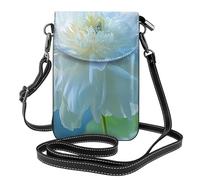 Piccola borsa per telefono cellulare 7,6 x 4,9 pollici MSRHIUEF Blooming Cento peonie stampate alla moda, pratica, multifunzionale in pelle a tracolla custodia per telefono da donna
