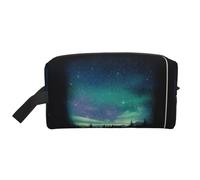 Piccola borsa per trucco, borsa da viaggio, borsa per trucco, mini borsa cosmetica per uomo e donna, Cielo notturno celeste, taglia unica
