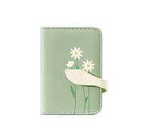 Piccola borsetta da donna alla moda con stampa floreale multi carta d'identità borsa pochette portafoglio portachiavi braccialetto, Verde, Taglia unica