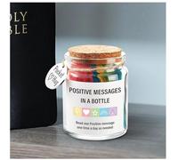 Piccola bottiglia con messaggi positivi per bambini, barattolo ispiratore con biglietti di parole calde, set di biglietti motivazionali, forniture portatili per incoraggiamento (B, taglia unica)