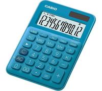 Piccola calcolatrice da tavolo Casio MS-20UC - Schermo LCD a 12 cifre - Alimentazione solare e a batteria - Colore blu NEW