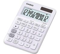 Piccola calcolatrice da tavolo Casio MS-20UC - Schermo LCD a 12 cifre - Alimentazione solare e a batteria - Colore bianco NEW