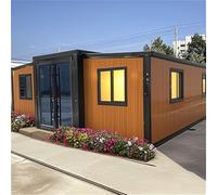 Piccola casa di lusso portatile - Suite prefabbricata espandibile con angolo cottura completo, doccia e tetto pronto per il sole | Casa mobile del contenitore, cortile