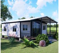 Piccola casa pieghevole con cucina e bagno, contenitore espandibile integrato da 6 m, moderna casa prefabbricata con terrazza, ideale per suite per gli ospiti o spazio extra