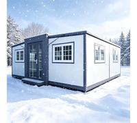 Piccola casa portatile con interni modulari per vivere a distanza | Casa del contenitore con camera da letto, cucina e bagno, adatta per alloggi remoti, alloggi per ospiti, campi