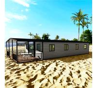 Piccola casa prefabbricata in cui vivere, kit modulare pieghevole espandibile, casa contenitore portatile con camera da letto e bagno, piccole case prefabbricate per adulti, ufficio cortile o ADU