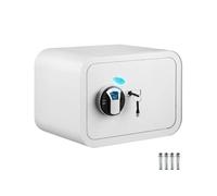 Piccola cassaforte - Serrature for impronte digitali Cassetta di sicurezza 1/1,8 piedi cubi Salvadanaio segreto nascosto con 2 chiavi Pistola for soldi da usare for casa e ufficio(White 1 Cubic Feet)