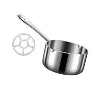 Piccola casseruola in acciaio inox con supporto integrato per burro, olio e latte, salsa al caramello e condimento (500 ml)